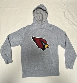 Arizona Cardinals Youth Gray Hoodie NFL Pullover Sweatshirt Large Logo Football